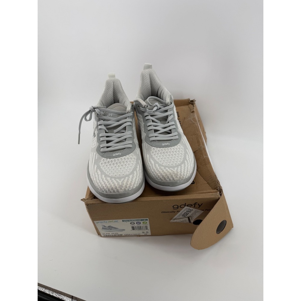 Gravity Defyer XLR8 Run Womens 9.5 Gray White Orthopedic Running Shoes TB9034